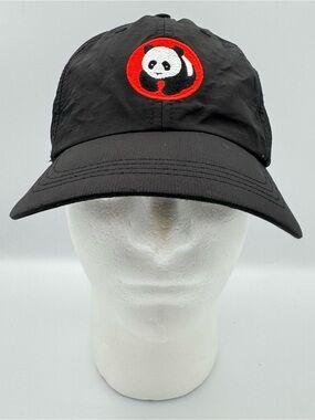 Panda Express Employee Baseball Cap Dad Hat Adjustable lightweight Black Red